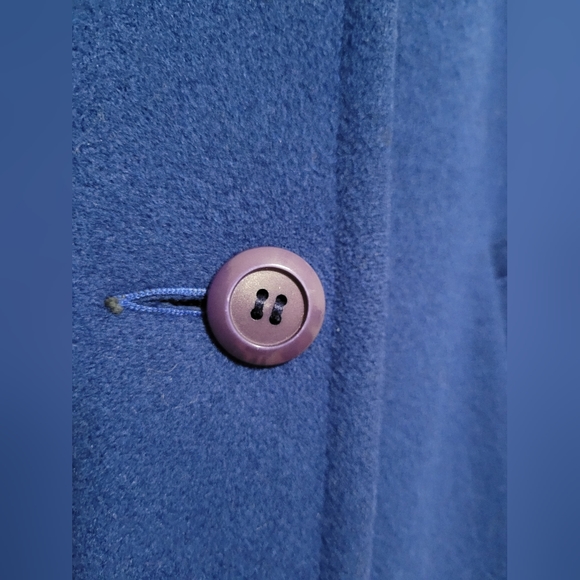 Royal Blue Long Winter Wool Coat - Picture 7 of 11